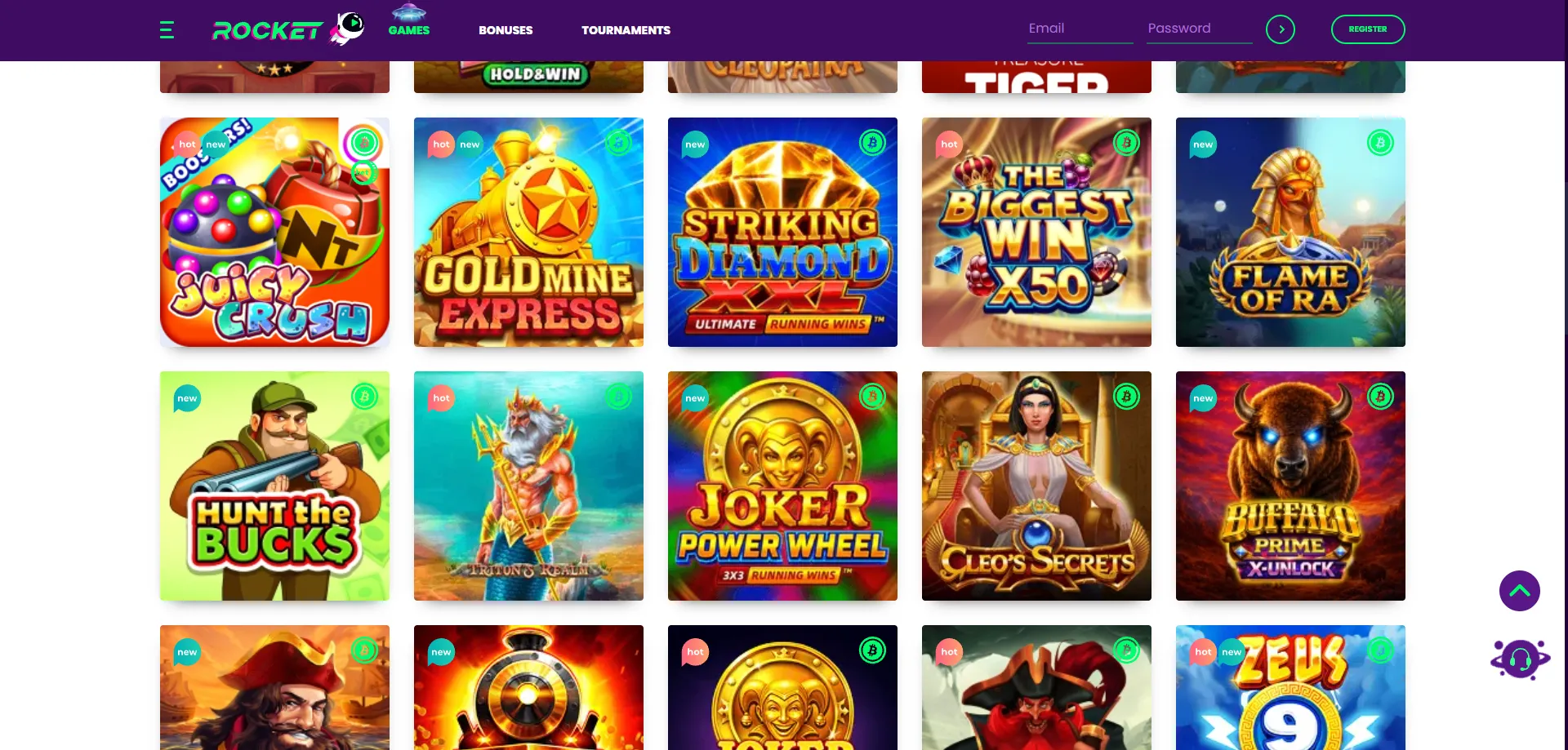 Casino Rocket games — 3,000+ slots, pokies, and table games